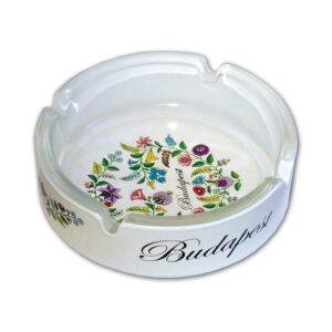 Ashtray white Kalocsa style #6