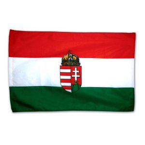 Hungarian flag with crest 90x135cm