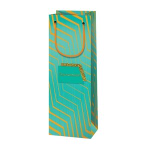 Gift bag for drinks - Szeretettel gold-green #5 (41364)