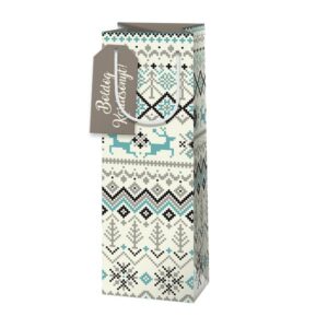 Christmas gift bag for drinks - Christmas sweater #5 (30235)