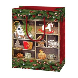 Christmas gift bag - Christmas decorations on shelves #5 (38906)