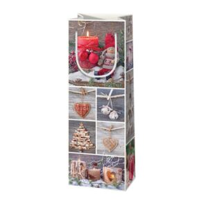 Christmas gift bag for drinks - Decor mix #5 (38940)