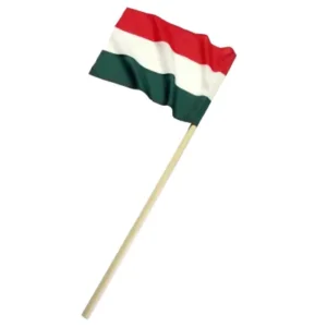 Hungarian flag with pole 60x40cm