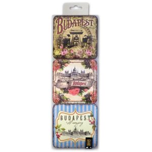 Budapest coaster set – drawn graphics (6 pcs)