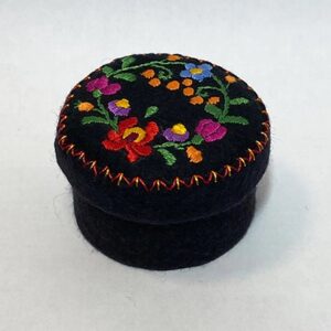 Blaized box black Kalocsa style - 1 pc
