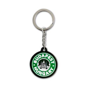 Budapest Parlament green-white keyring - 1 pc