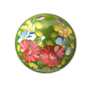 Fridge magnet made of wood - painted flowers - 1 pc