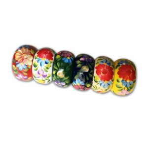 Painted wooden napkin holder - 1 pc
