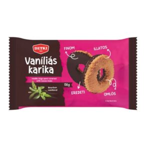 Vanilla rings semi-covered with cocoa mass 150g Detki #13